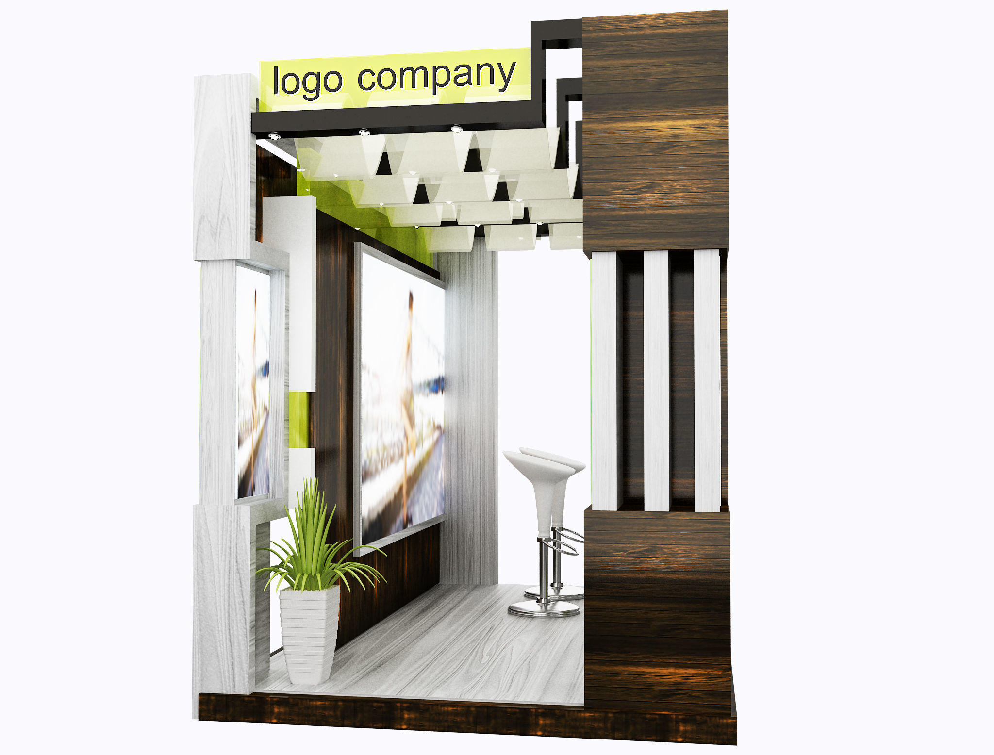  Booth Exhibition Stand a1  3D model_10