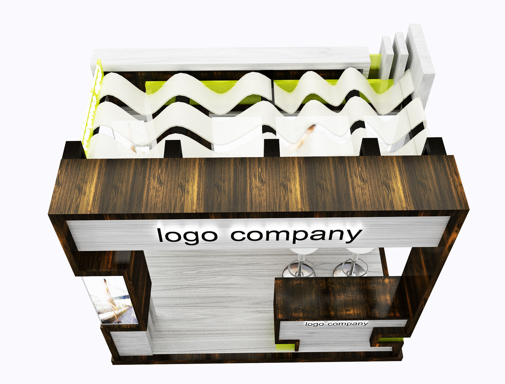  Booth Exhibition Stand a1  3D model_8