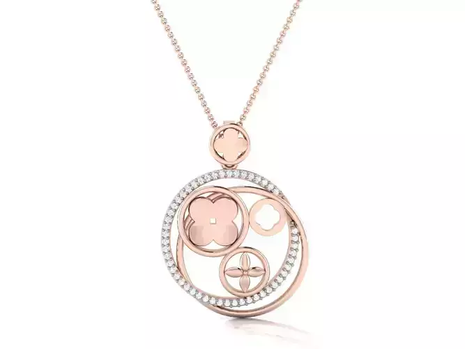 Solitaire Pendant 3DM STL OBJ FBX Renders Details