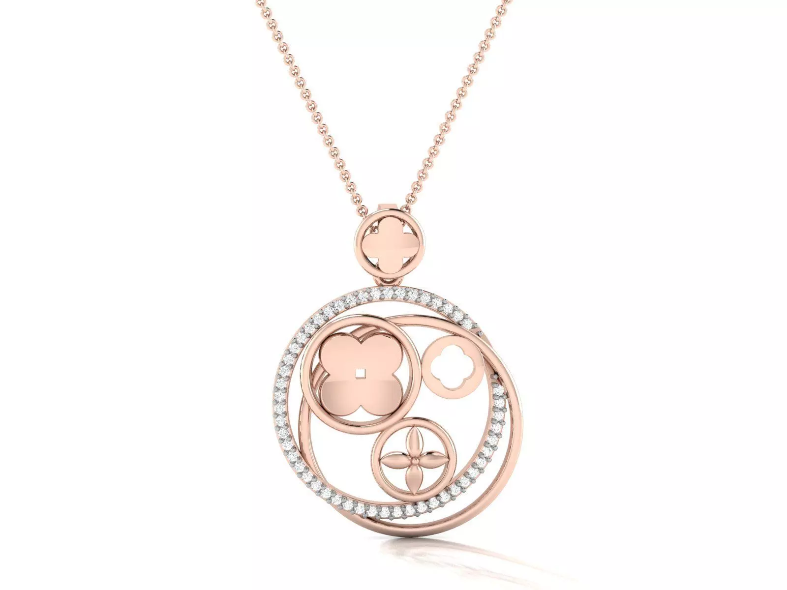 Solitaire Pendant 3DM STL OBJ FBX Renders Details 3D print model_0