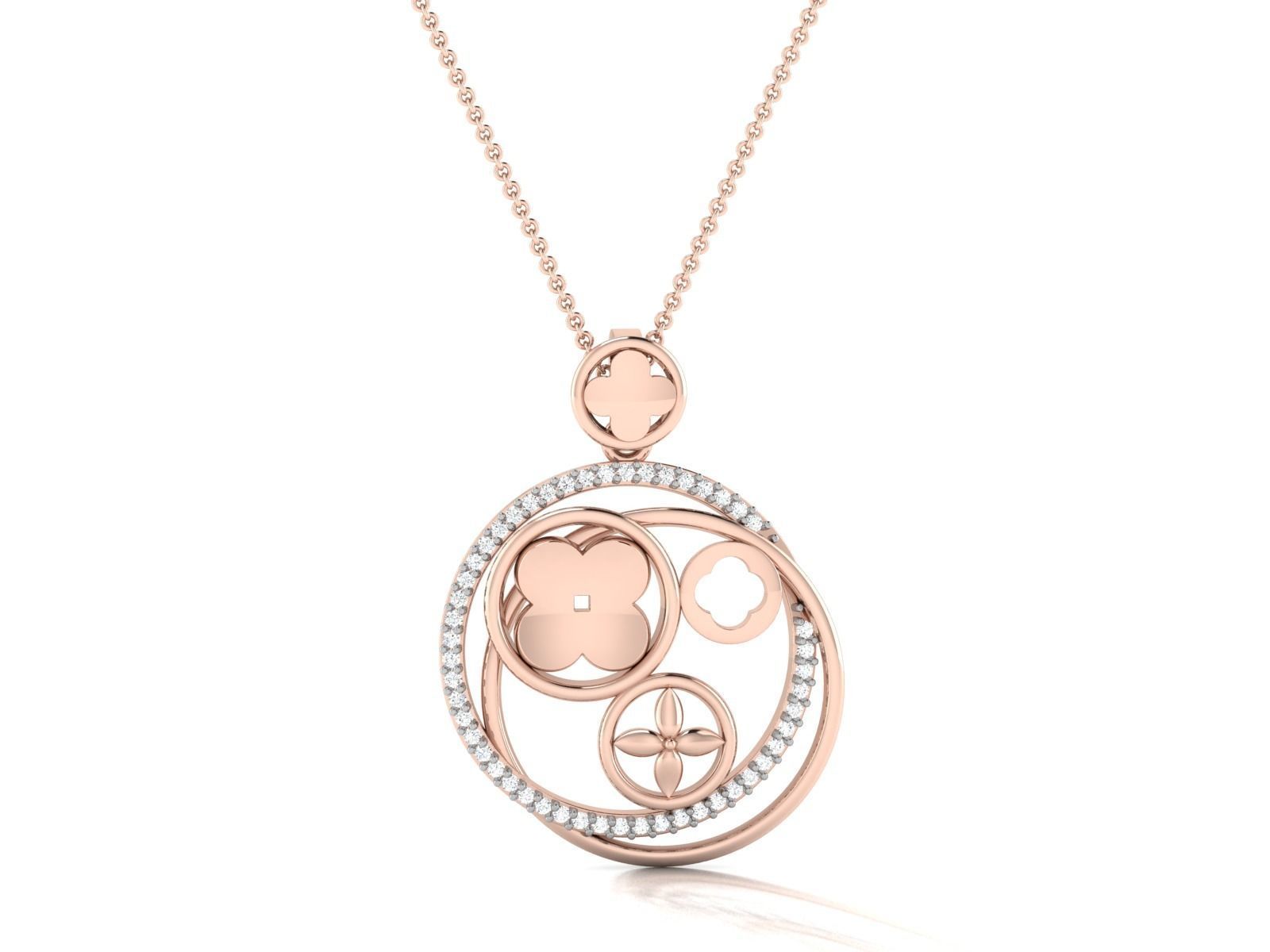 Solitaire Pendant 3DM STL OBJ FBX Renders Details 3D print model_4