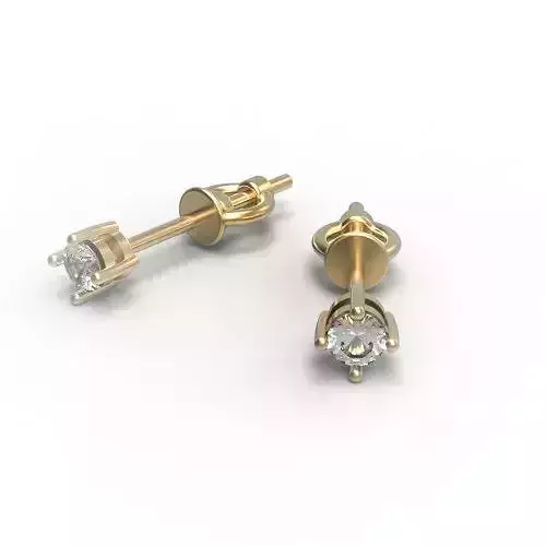 G0094 diamond stud earrings gold