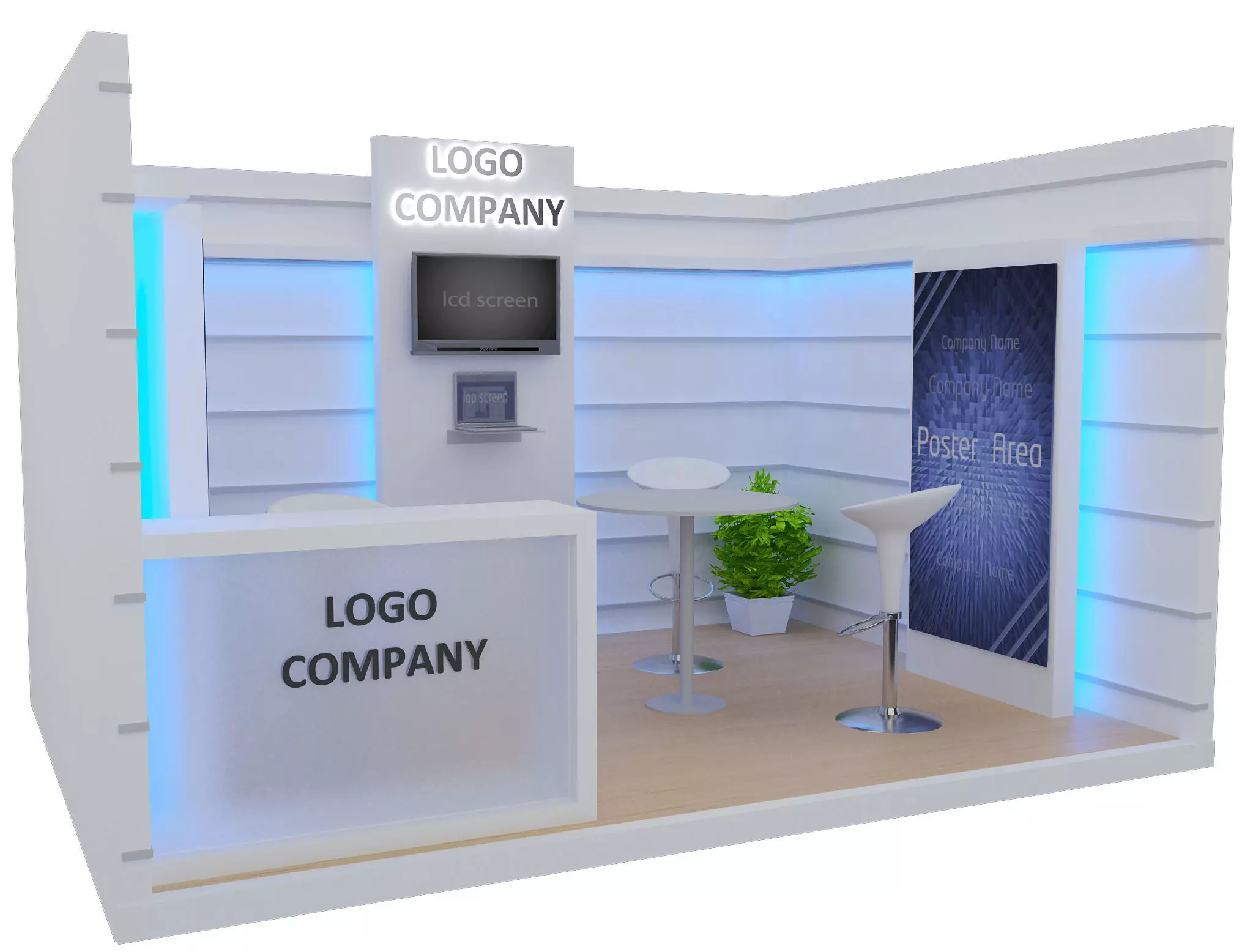 Booth Exhibition Stand a2 3D model_0
