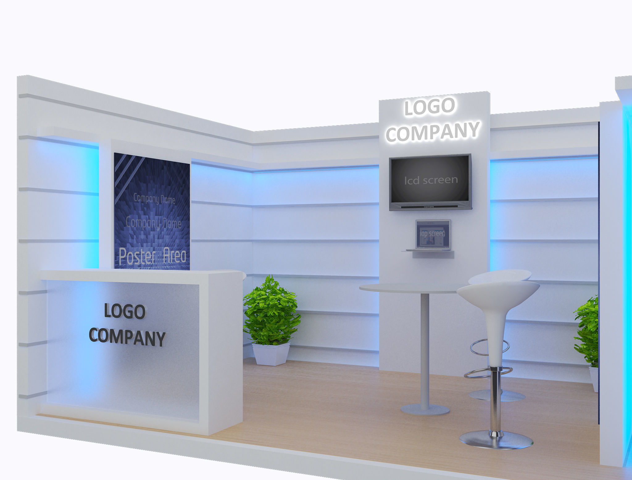 Booth Exhibition Stand a2 3D model_8