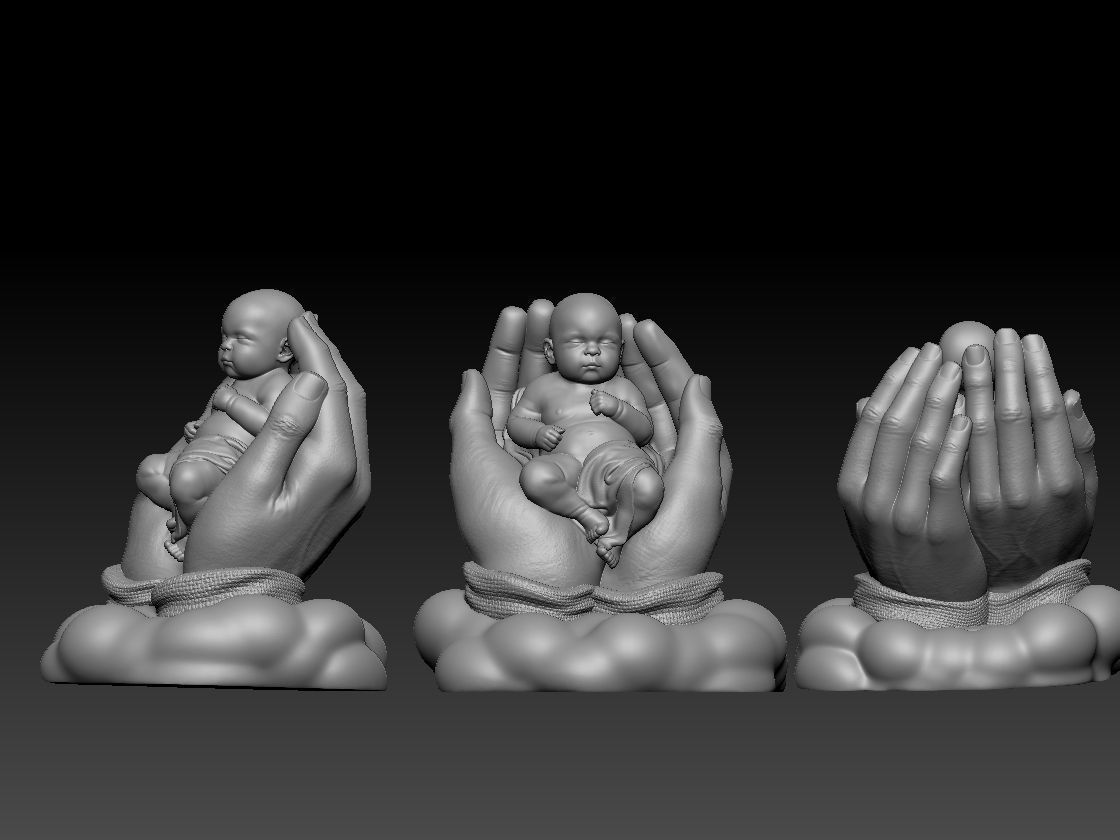 SLEEPING BABY 3D print model_15