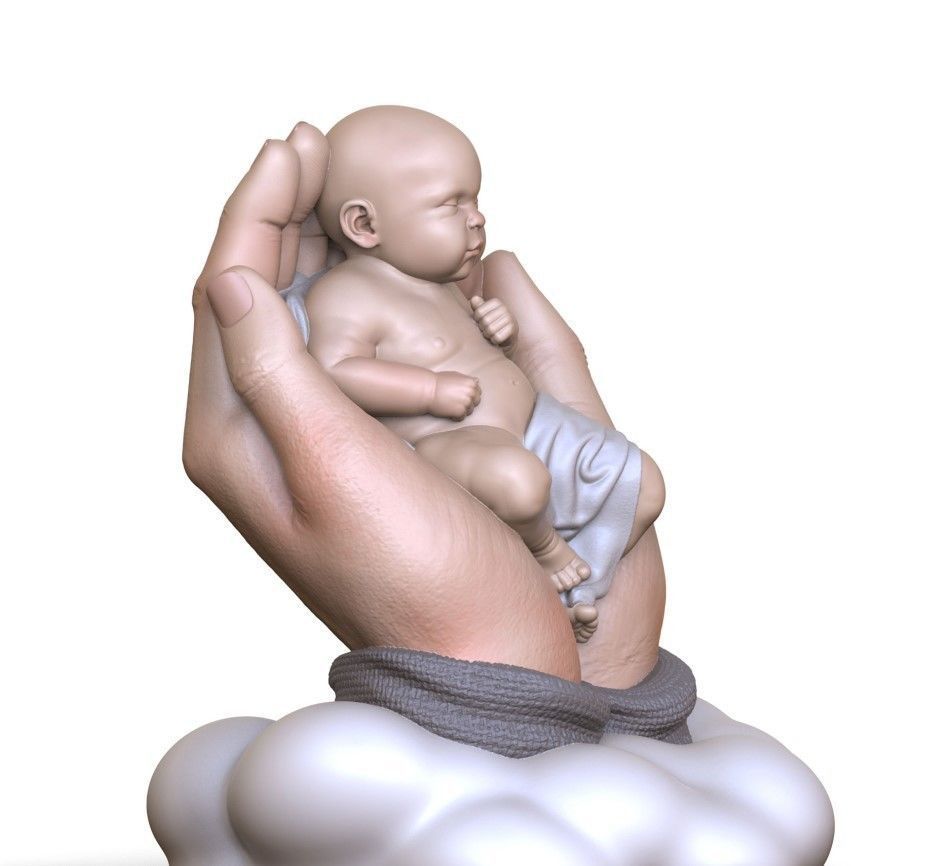 SLEEPING BABY 3D print model_4