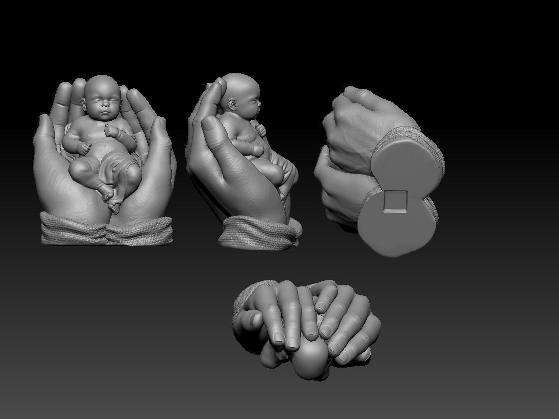 SLEEPING BABY 3D print model_11