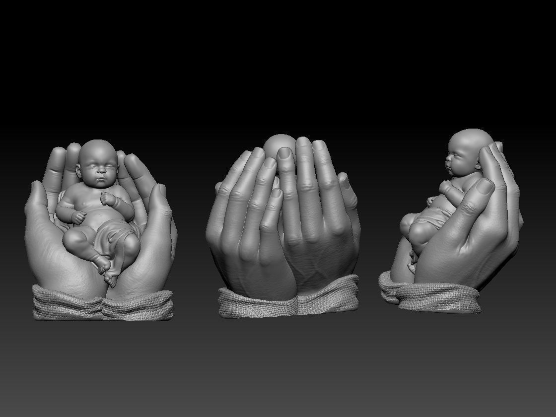 SLEEPING BABY 3D print model_14
