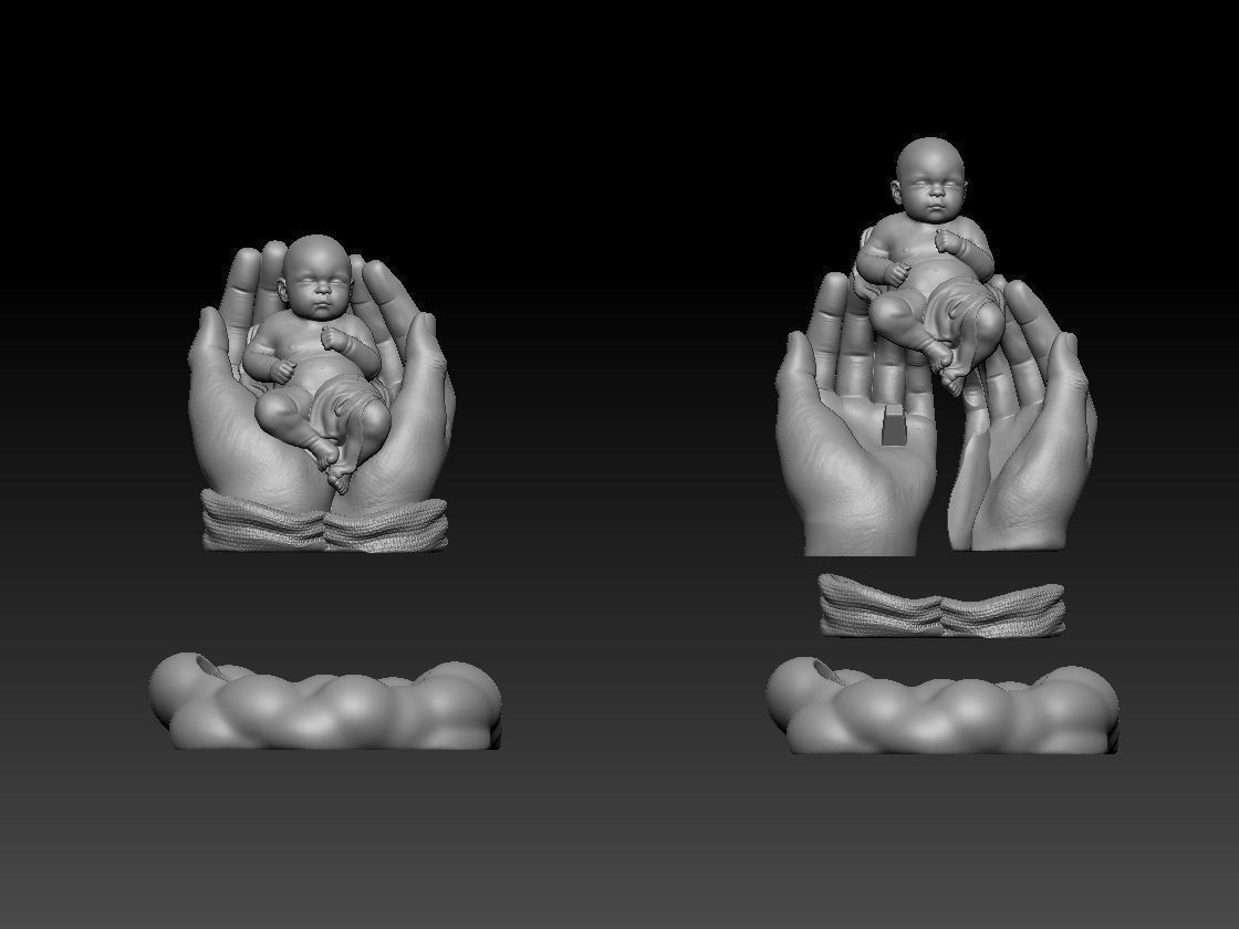 SLEEPING BABY 3D print model_16