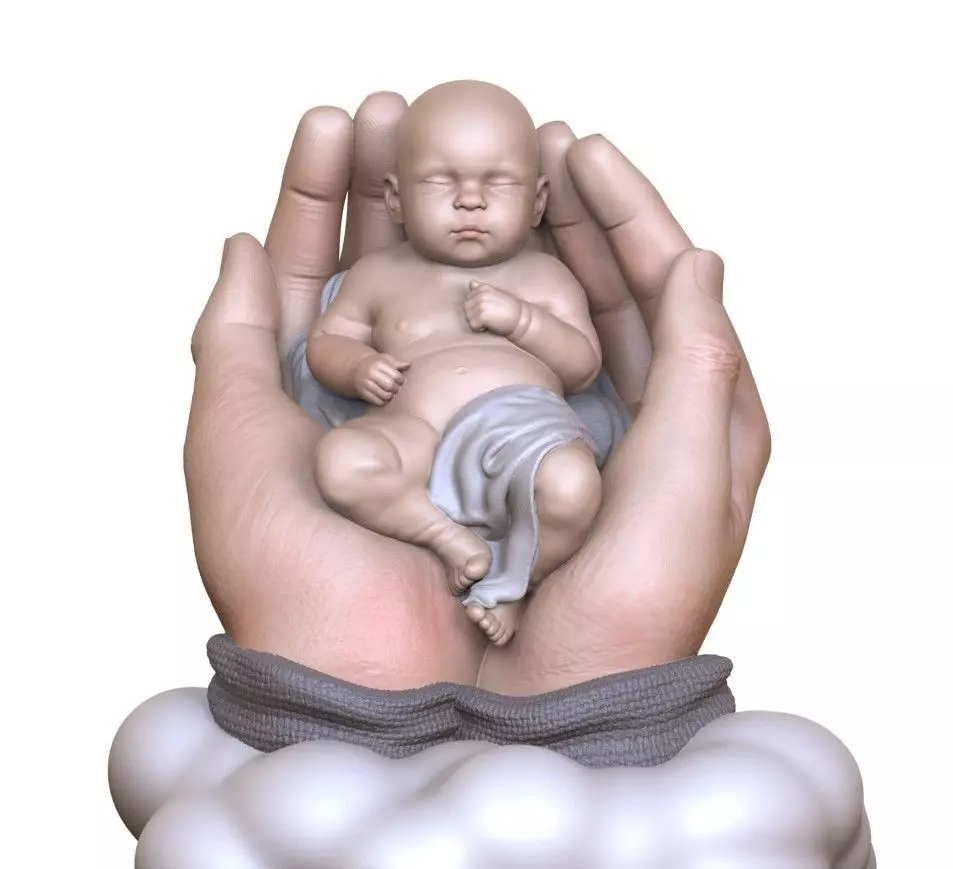 SLEEPING BABY 3D print model_0