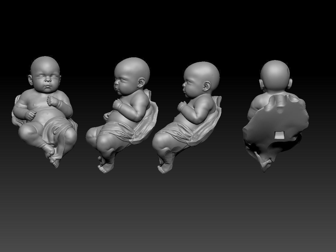 SLEEPING BABY 3D print model_13