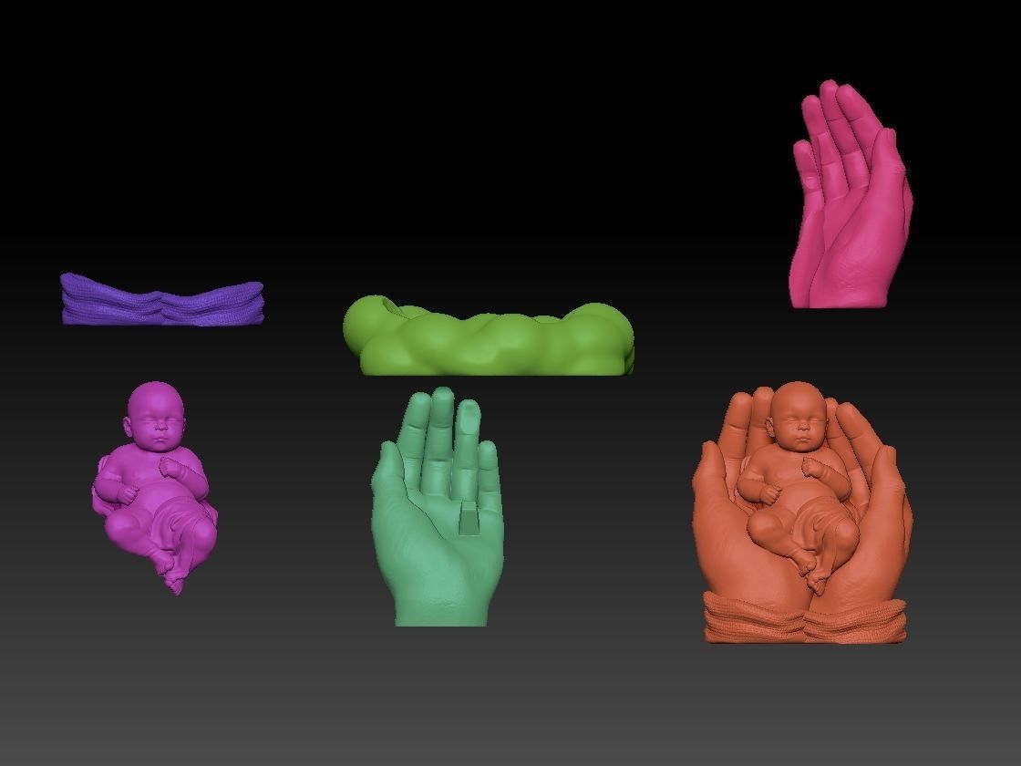 SLEEPING BABY 3D print model_6