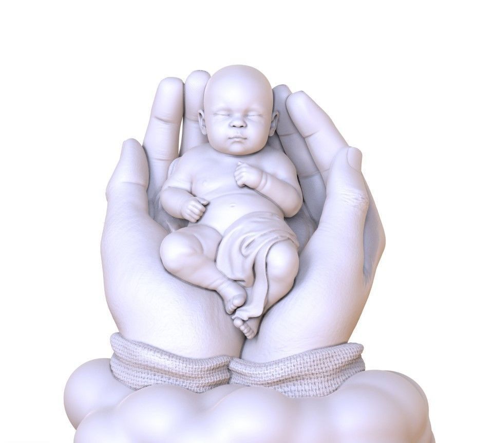 SLEEPING BABY 3D print model_3