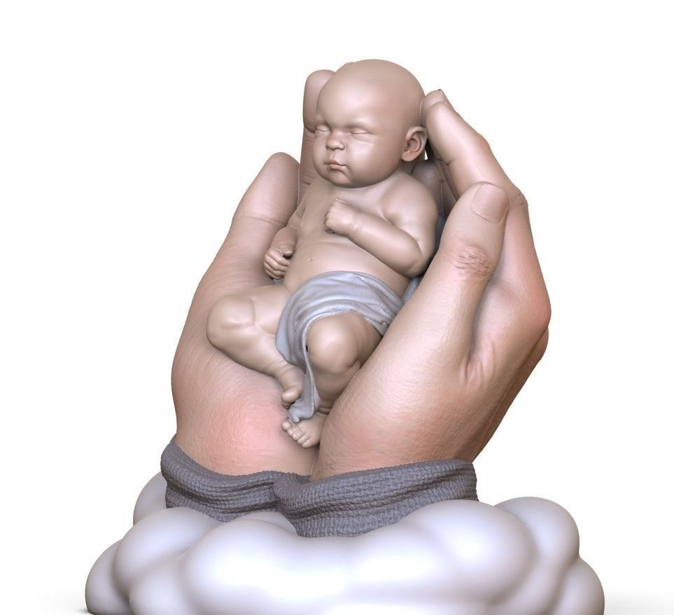 SLEEPING BABY 3D print model_5
