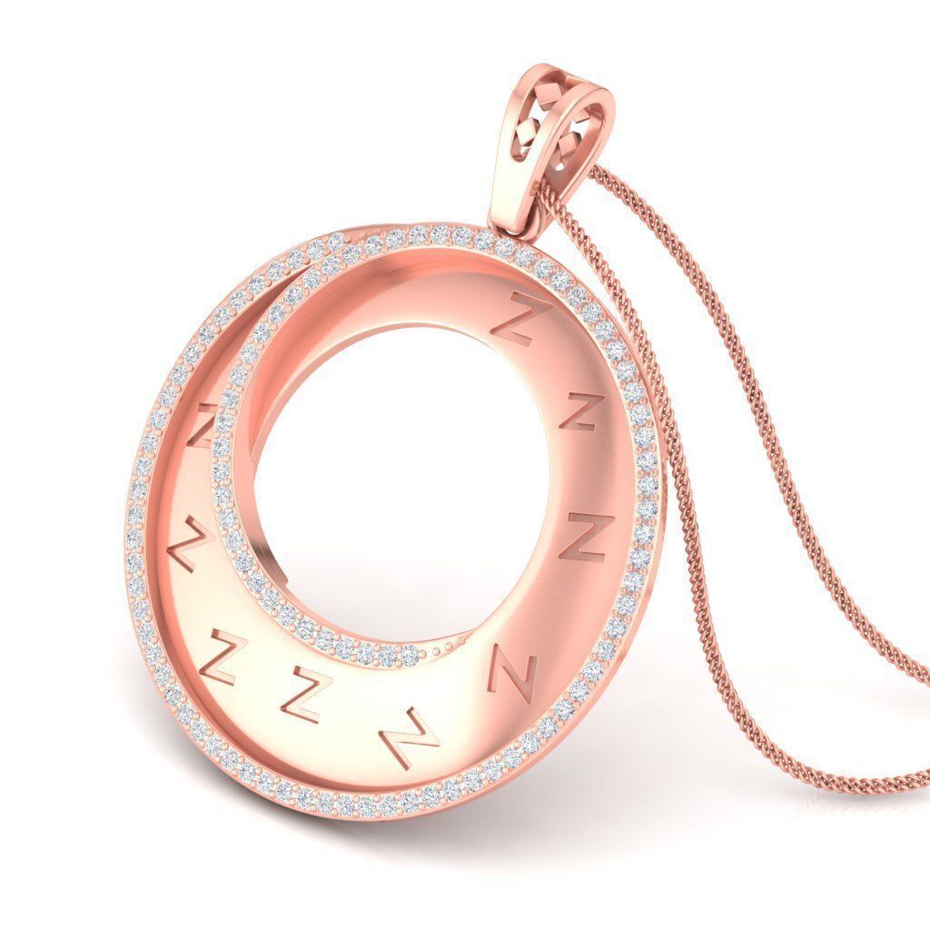 Solitaire Pendant 3DM STL OBJ FBX Renders Details 3D print model_1