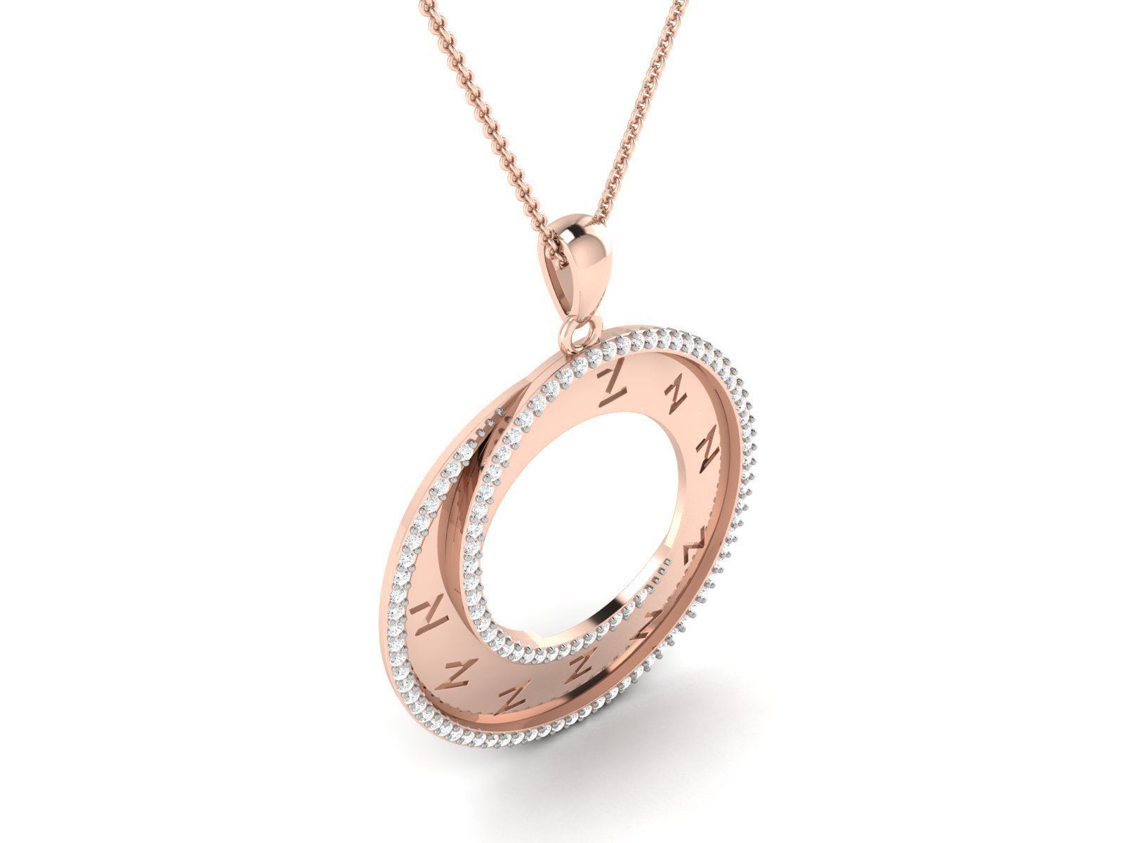 Solitaire Pendant 3DM STL OBJ FBX Renders Details 3D print model_2