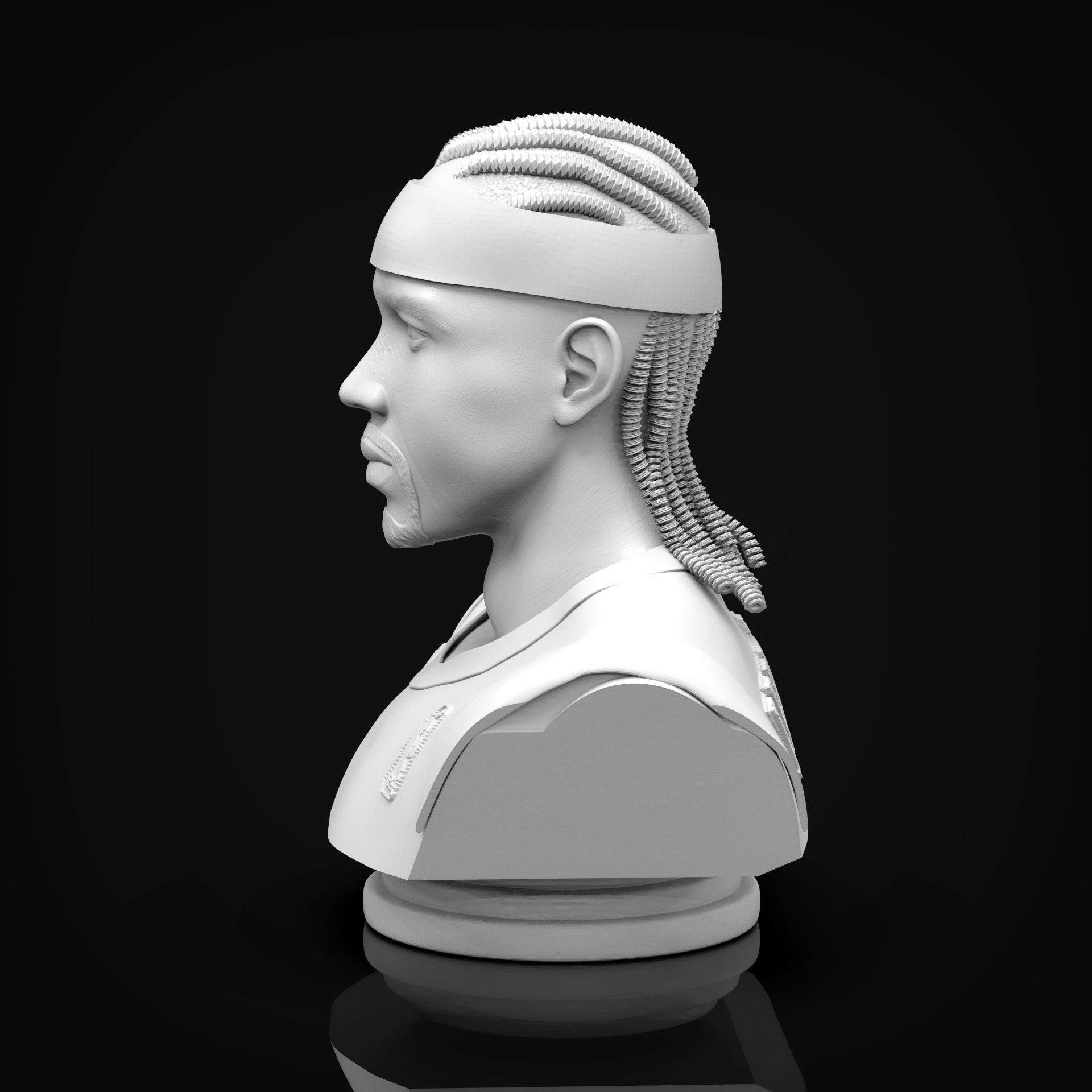 Allen Iverson 3D Printable Bust 3D print model_5