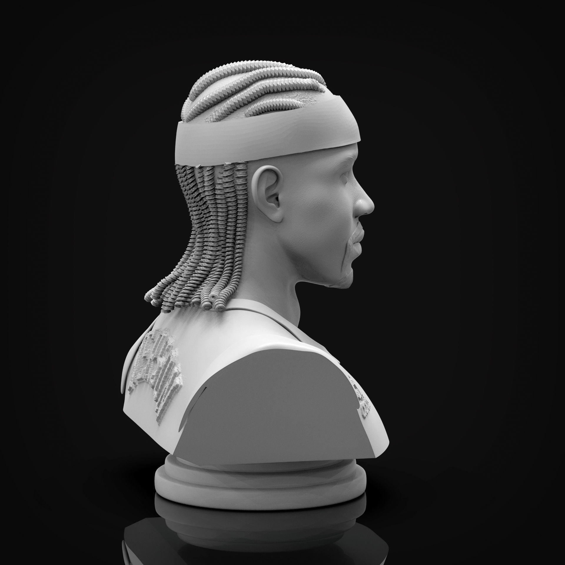 Allen Iverson 3D Printable Bust 3D print model_7