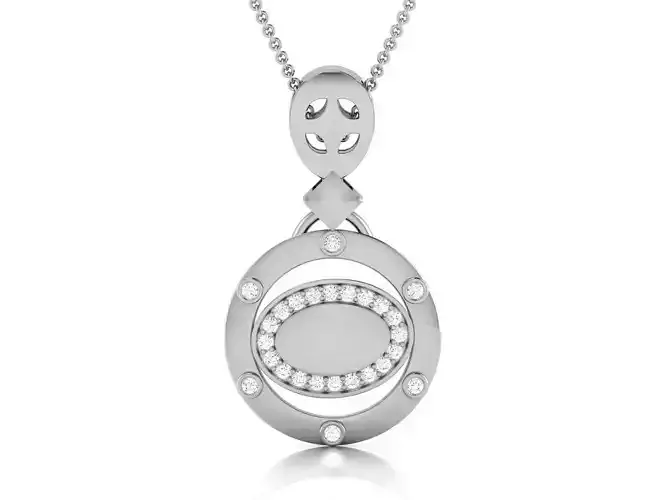 Solitaire Pendant 3DM STL OBJ FBX Renders Details