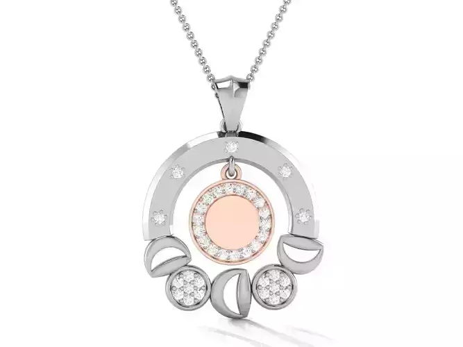 Solitaire Pendant 3DM STL OBJ FBX Renders Details