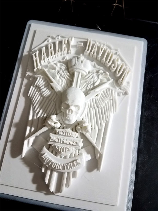 BAS-RELIEF HARLEY-DAVIDSON 3D print model_1