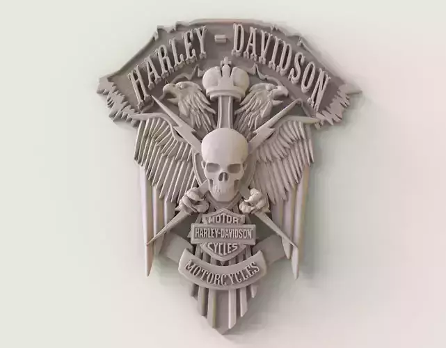 BAS-RELIEF HARLEY-DAVIDSON 3D print model