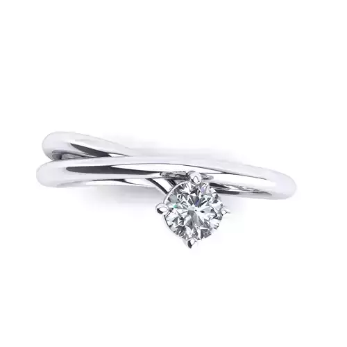 solitary ring engagement jewel with round diamond 050ct