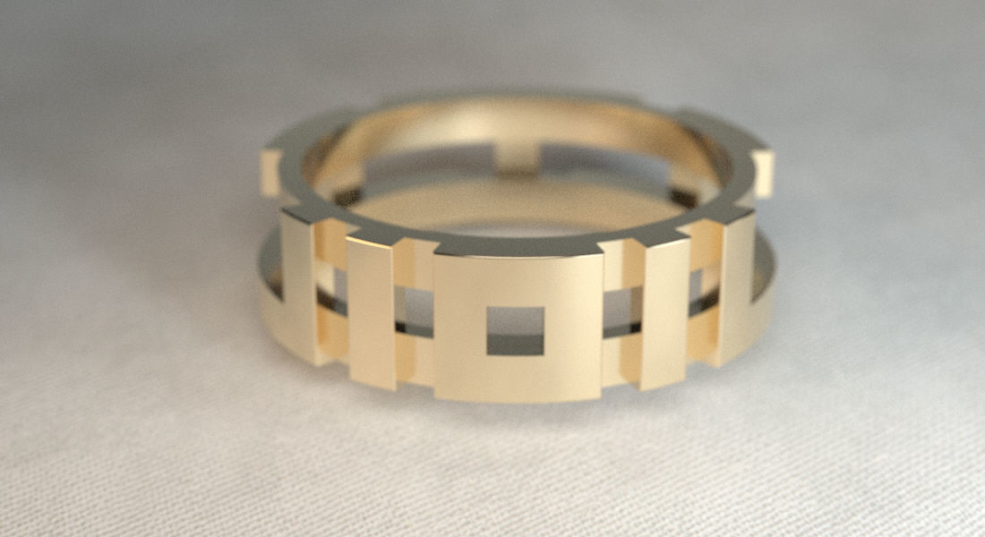 Ring Tetris for man and woman 23 3D print model_5