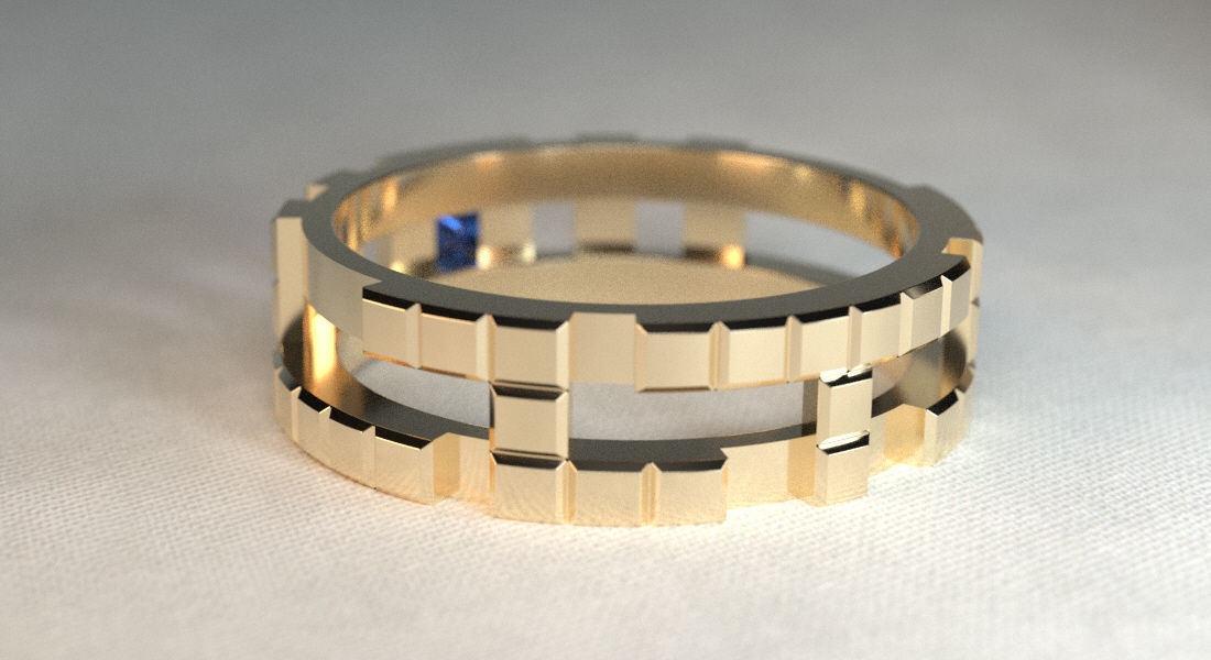 Ring Tetris for man and woman 23 3D print model_2