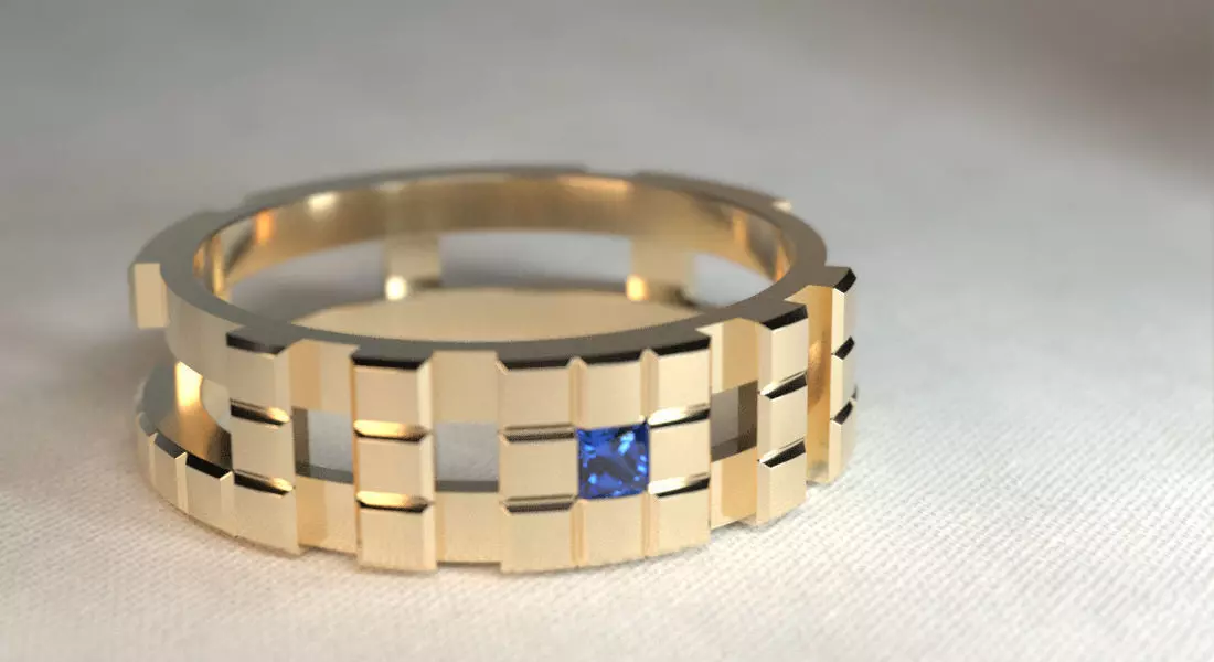 Ring Tetris for man and woman 23 3D print model_0