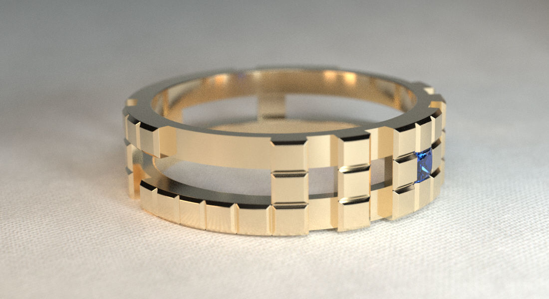 Ring Tetris for man and woman 23 3D print model_1