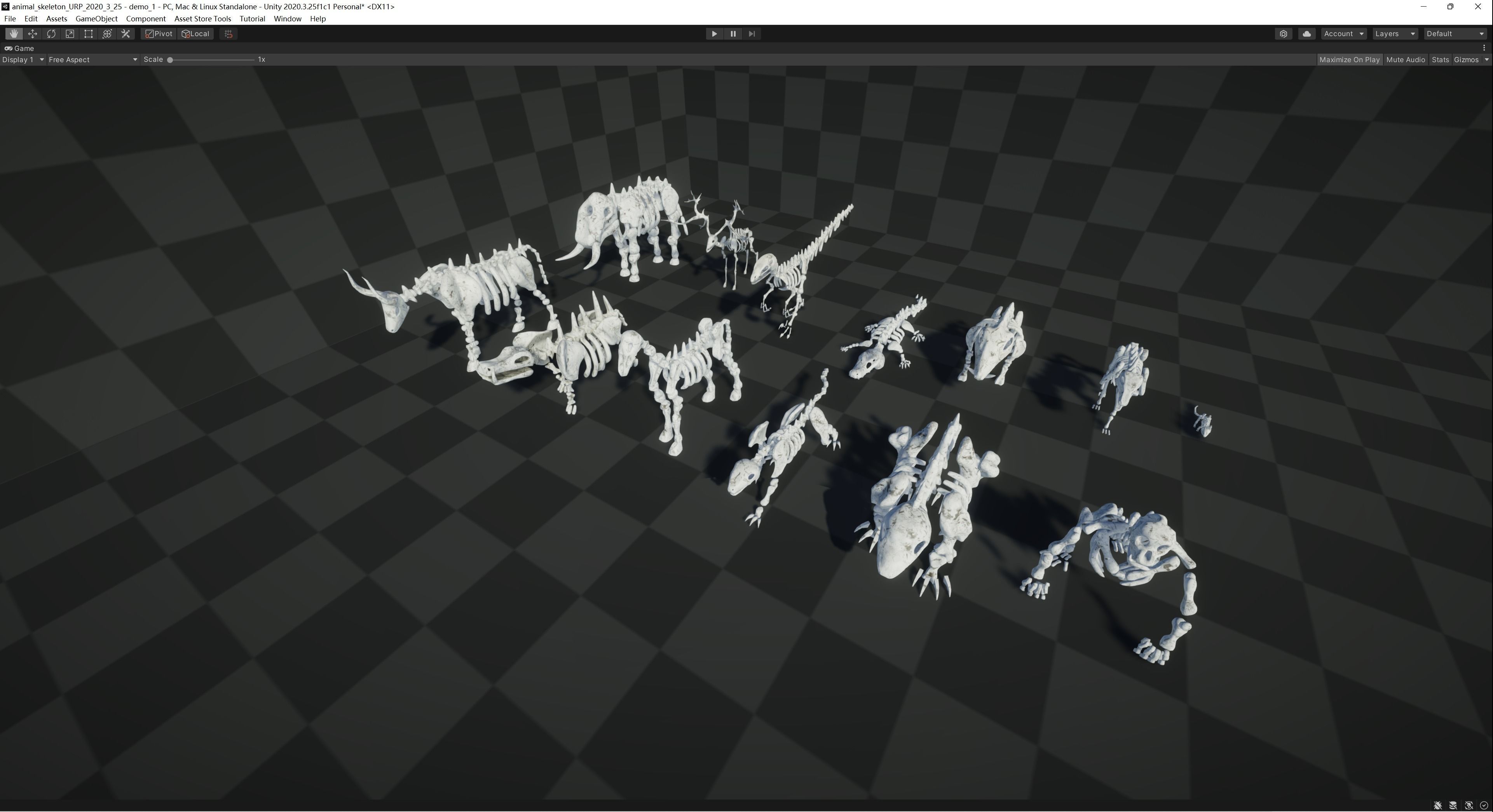 Animal Skeletons Low-poly 3D model_4