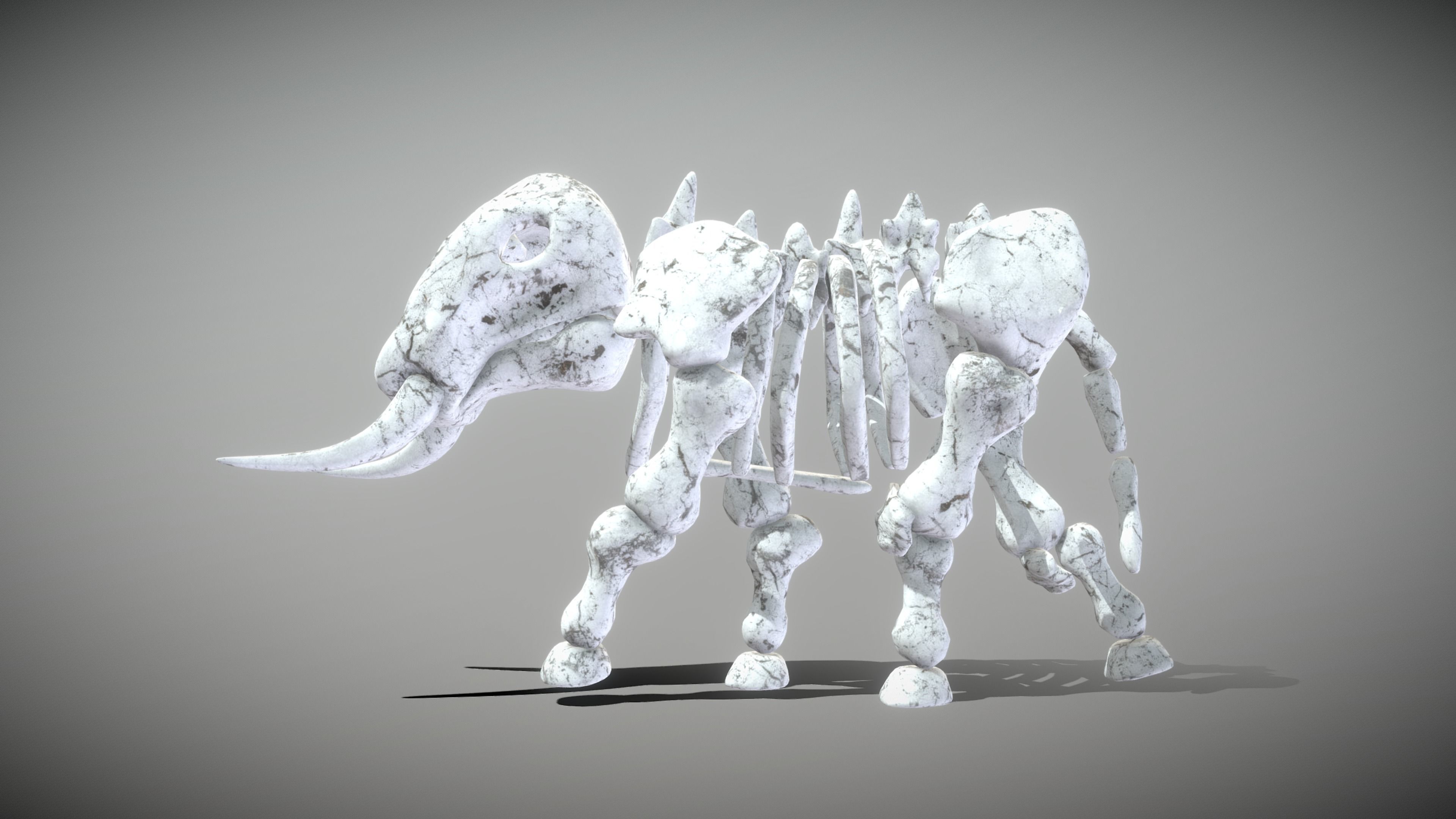 Animal Skeletons Low-poly 3D model_20