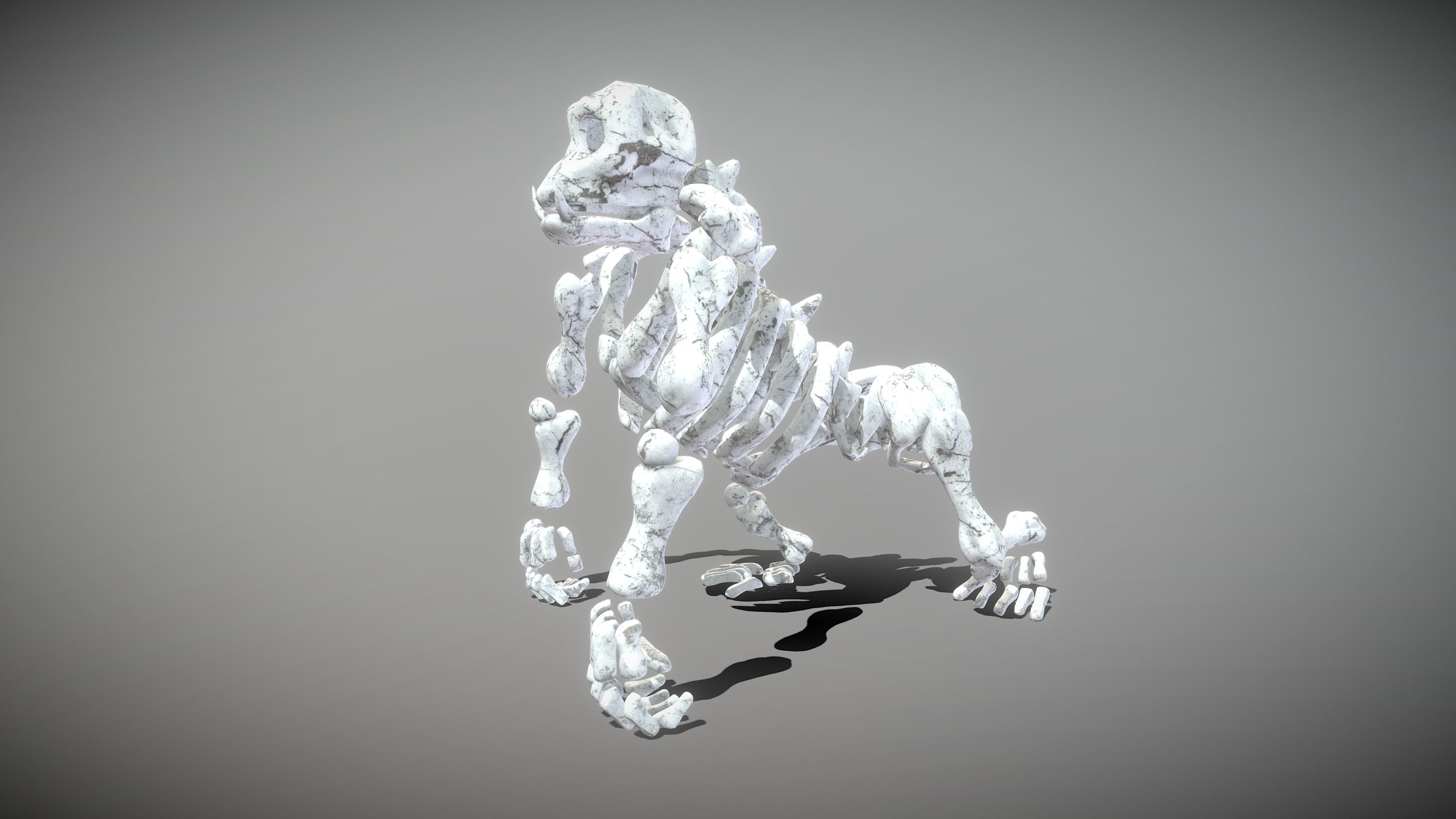 Animal Skeletons Low-poly 3D model_19