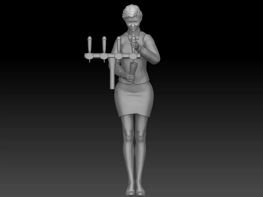 BAR TENDER GIRL 3 3D print model_0