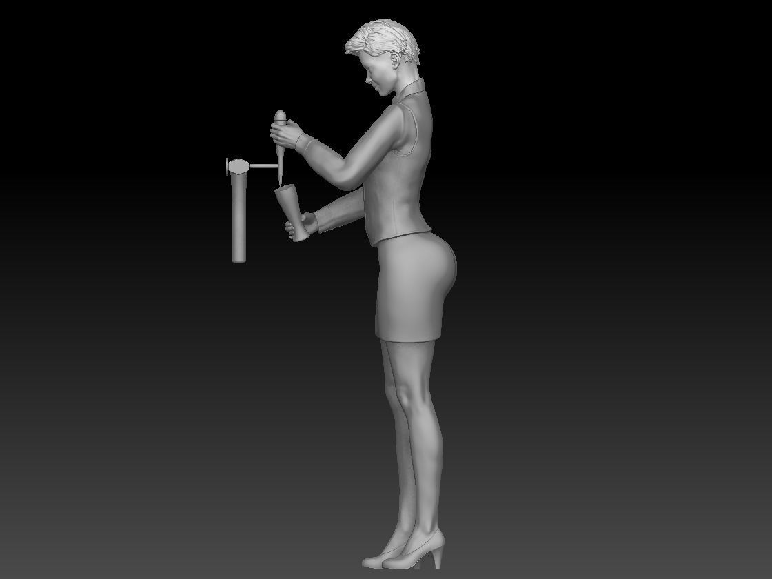 BAR TENDER GIRL 3 3D print model_1