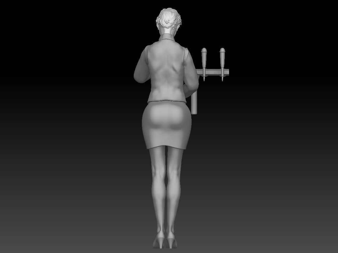 BAR TENDER GIRL 3 3D print model_2