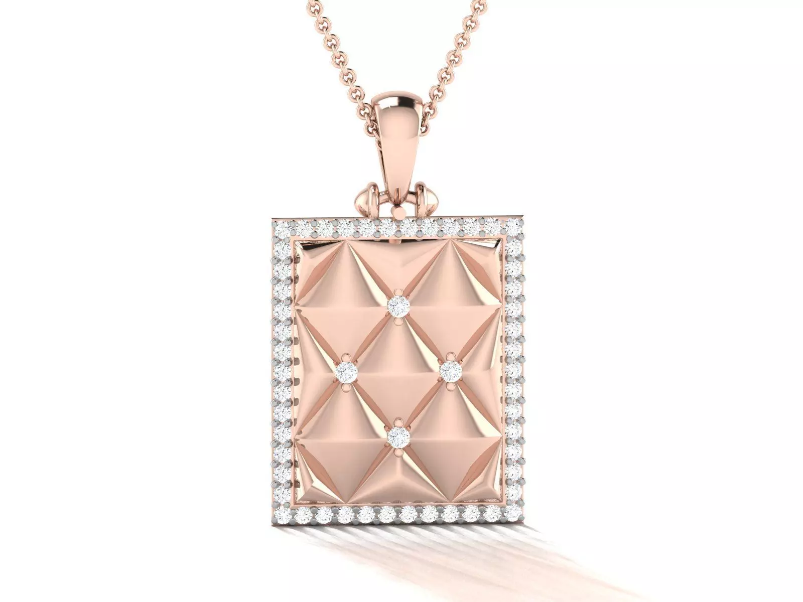 Solitaire Pendant 3DM STL OBJ FBX Renders Details 3D print model_0