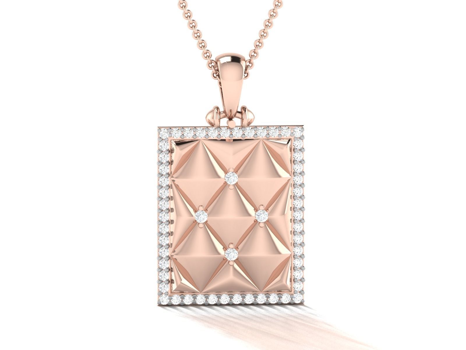 Solitaire Pendant 3DM STL OBJ FBX Renders Details 3D print model_4