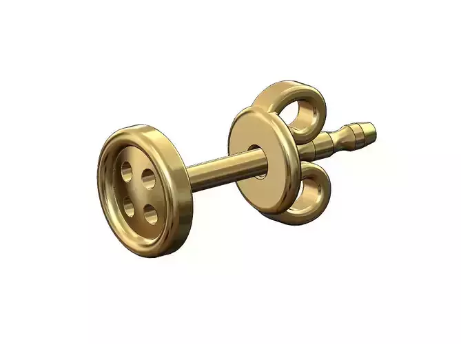 Sewing button stud earring 3D print model