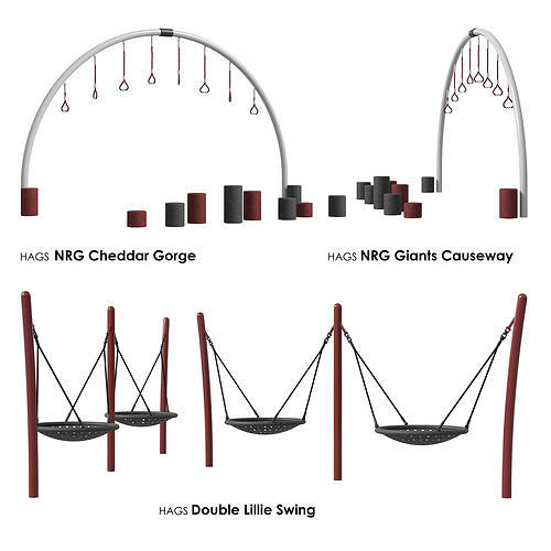 HAGS Set 1 double lill swings 3D model
