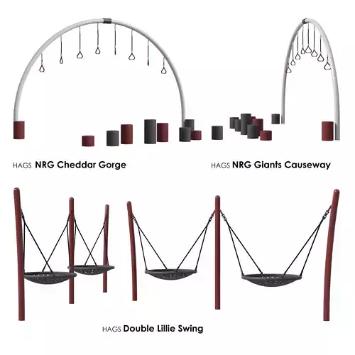 HAGS Set 1 double lill swings 3D model