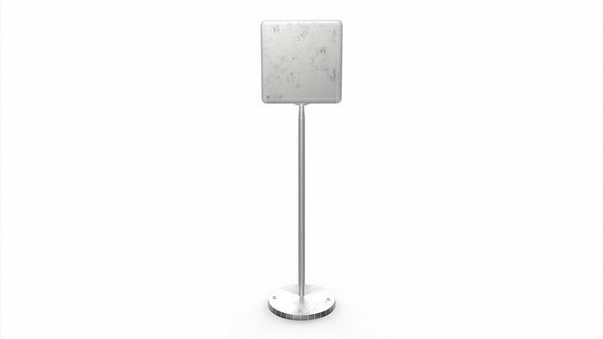 Pedestrian crossing traffic sign Low-poly 3D model 7