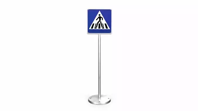 Pedestrian crossing traffic sign