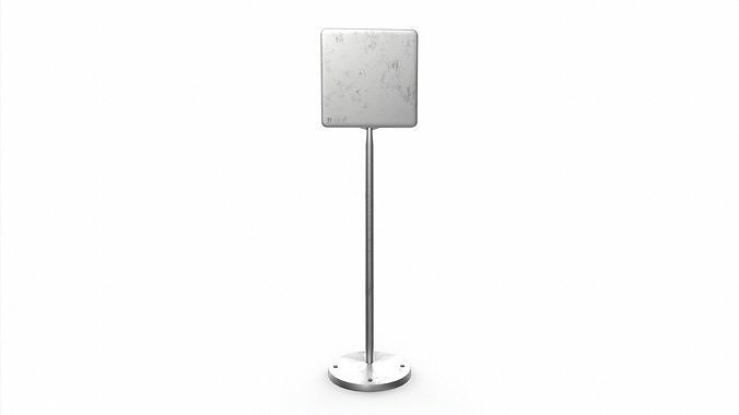 Pedestrian crossing traffic sign Low-poly 3D model 5