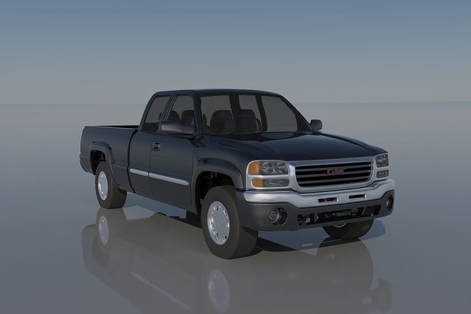 GMC Sierra 2003 Extended Cab  3D print model 7