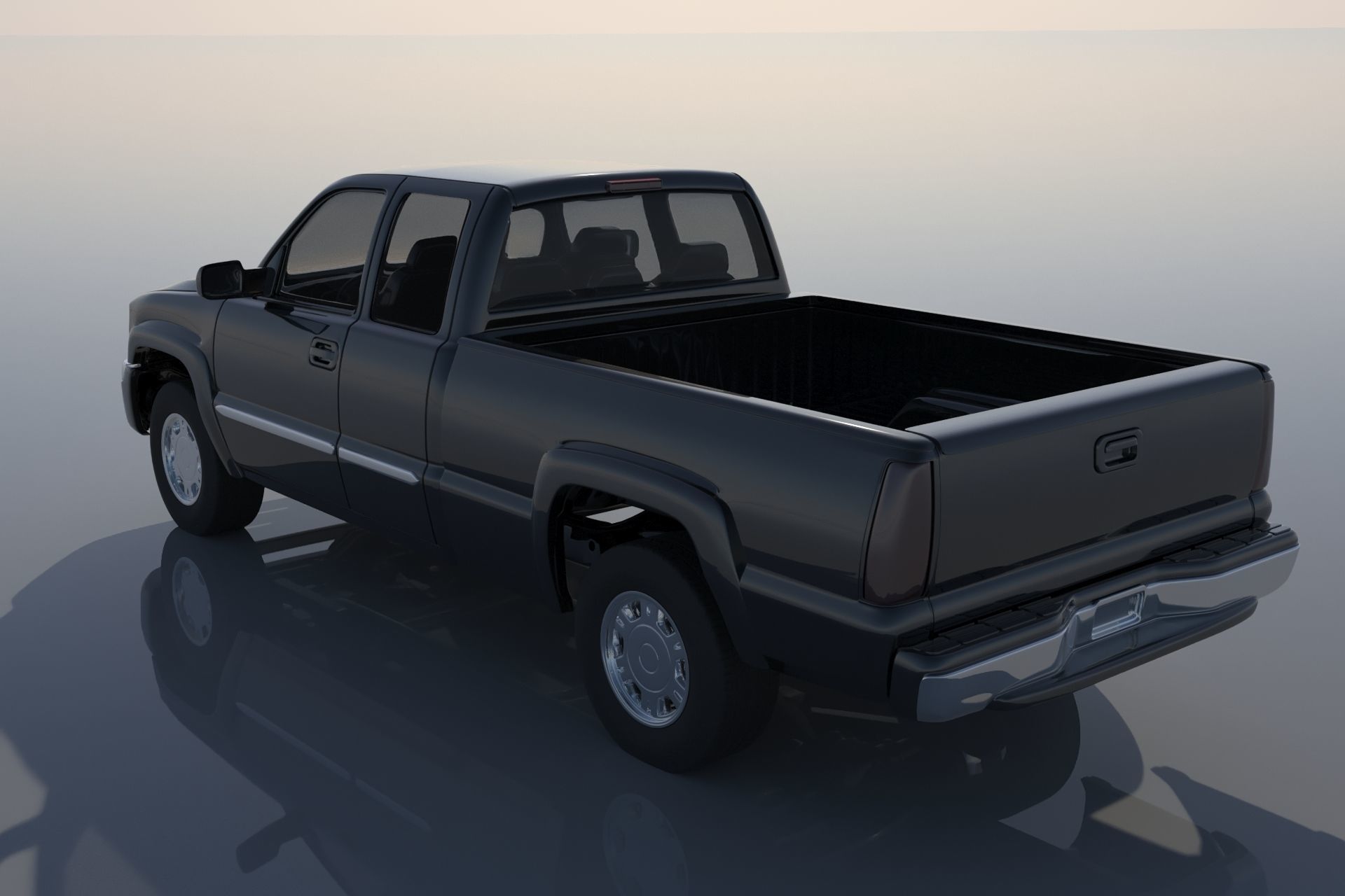 GMC Sierra 2003 Extended Cab 3D print model_2