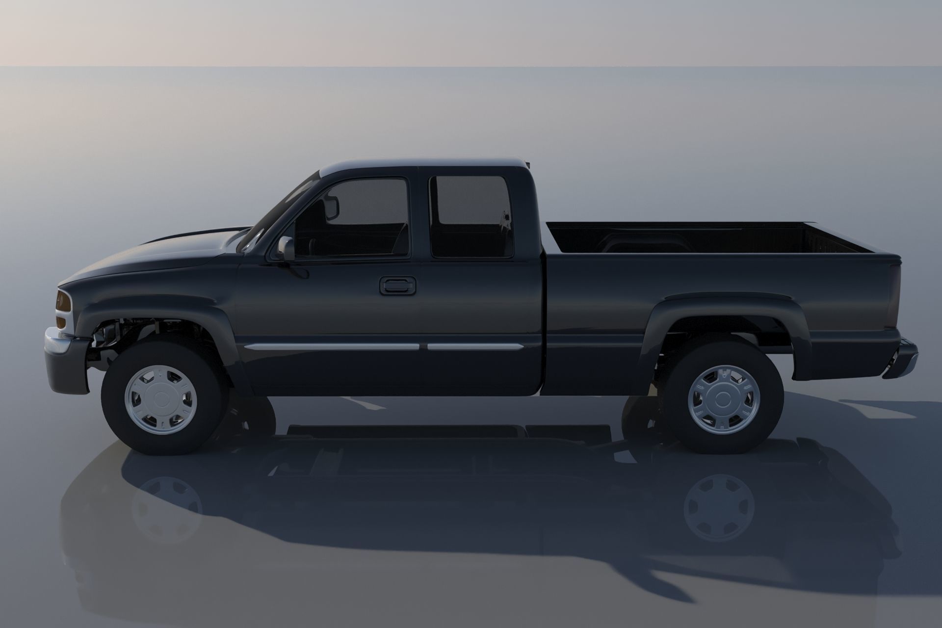 GMC Sierra 2003 Extended Cab 3D print model_1
