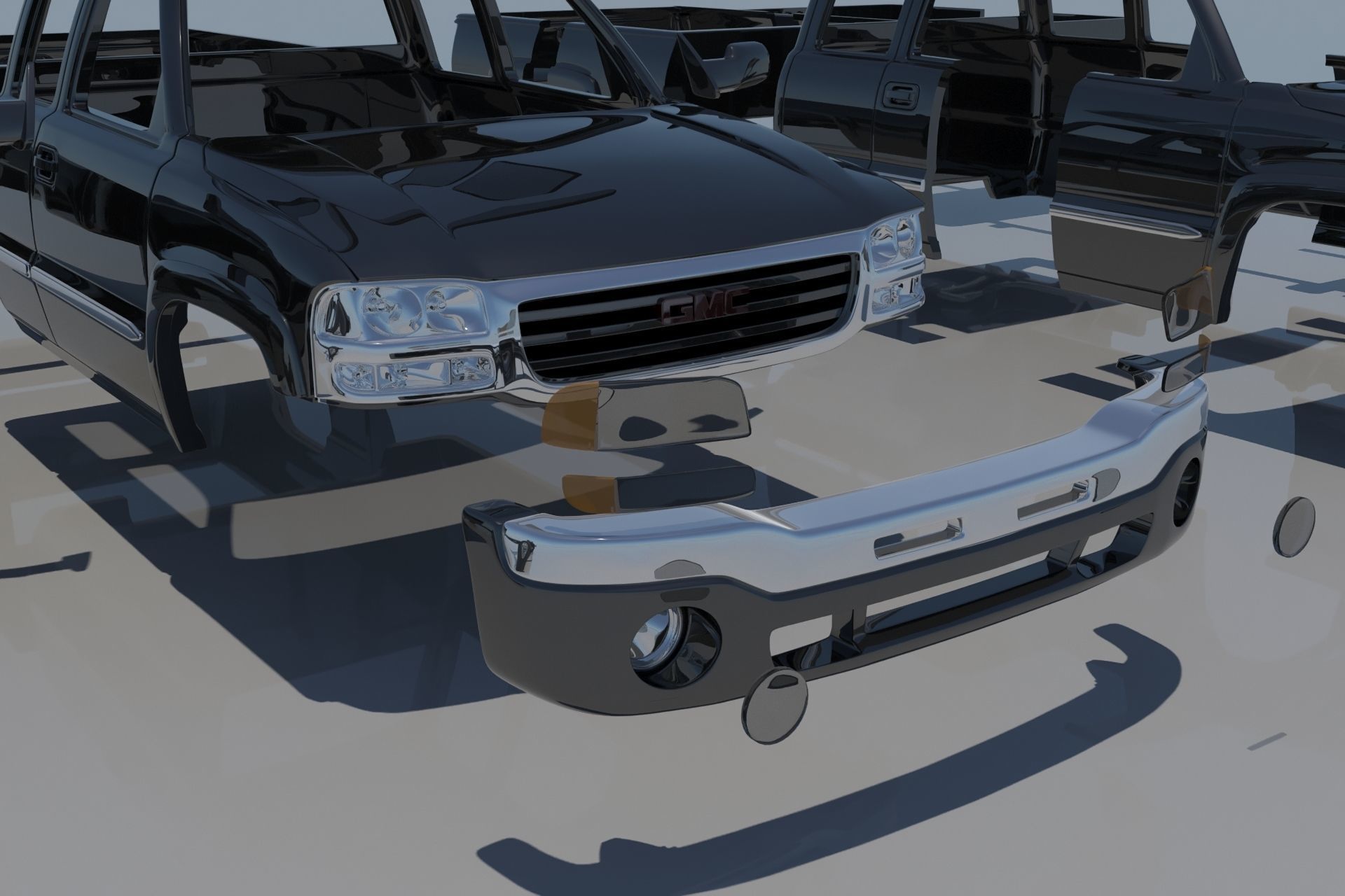 GMC Sierra 2003 Extended Cab 3D print model_14