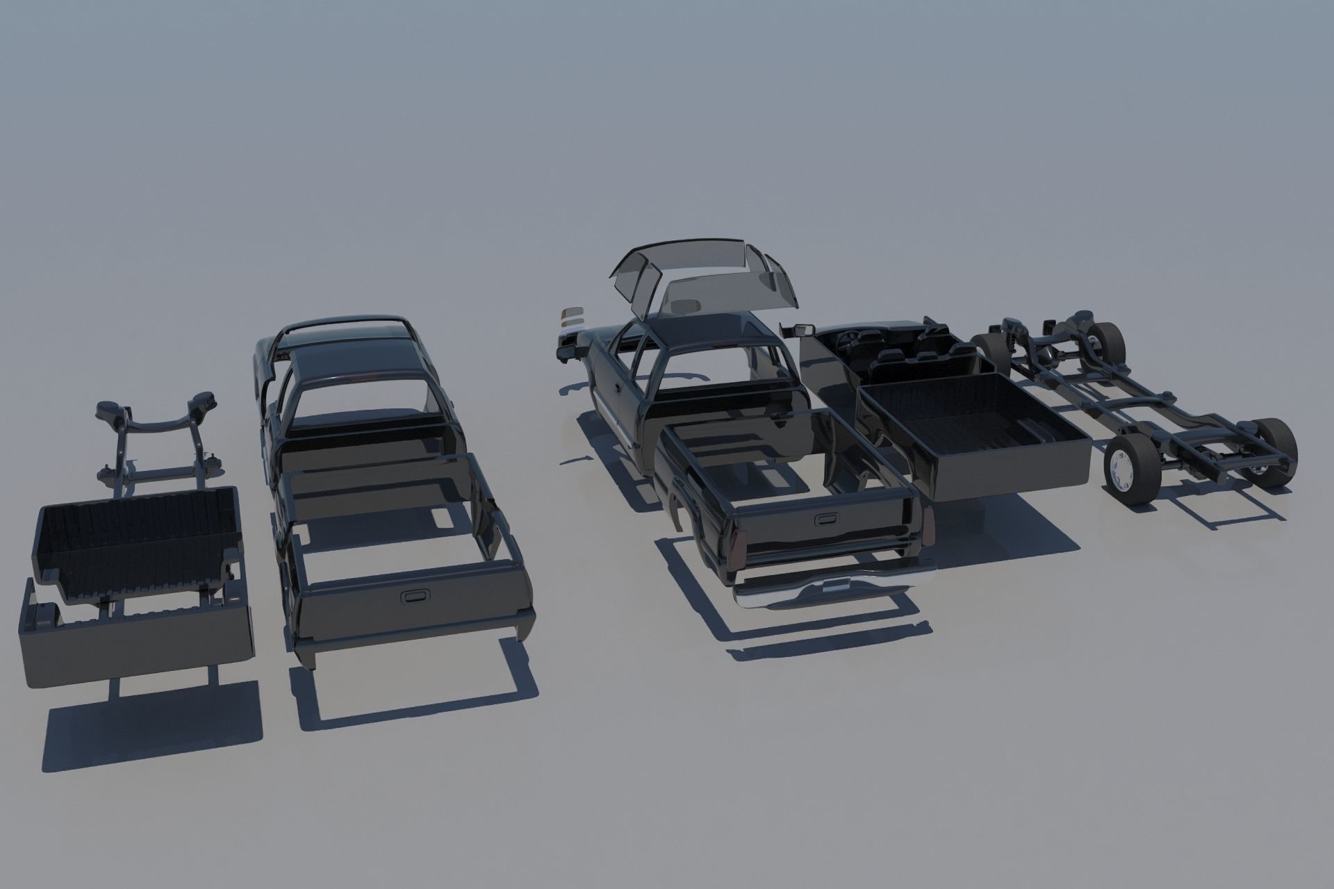 GMC Sierra 2003 Extended Cab 3D print model_12